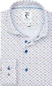 R2 Amsterdam R2 Japanese Knitted Overhemd Print Wit