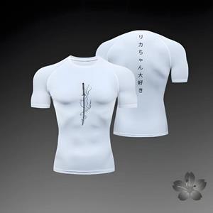 Dress in July Summer Short Sleeve T-shirt Men Compression Sports T shirt New Running Quick Dry Gym Jogging Shirts Rashguard Jiu Jitsu Tops Man S