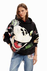 Desigual Oversized sweatshirt Mickey Mouse - BLACK