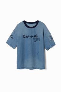 Desigual T-shirt korte mouwen denim - BLUE