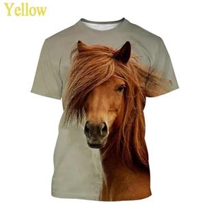 Huiteng Nieuwste Animal Horse 3D Print Grafische T-shirts Voor Mannen Vrouwen Casual Persoonlijkheid Streetwear Tee Tops Korte Mouw Oversized T-shirt S
