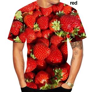 Huiteng De Fresh Fruits Food 3D Print T-shirts Grappige Casual Hip Hop Mannen Vrouwen Korte Mouw Top S