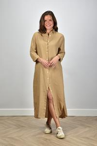 Academia jurk Gitte met knoopjes beige