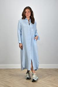 Academia jurk Gitte met knoopjes blauw