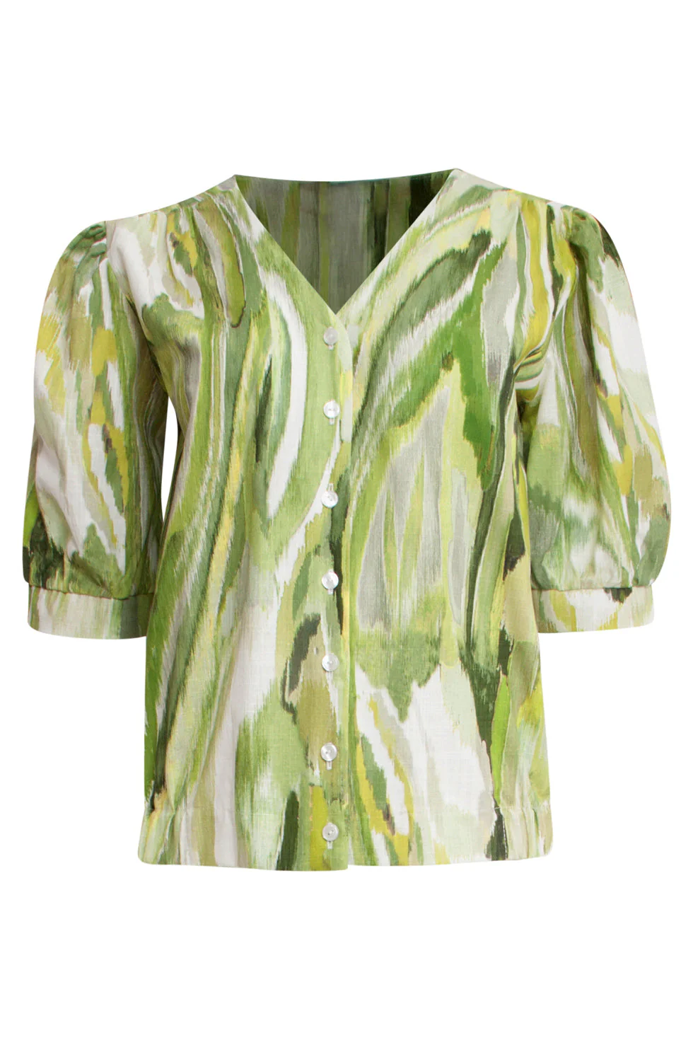 Smashed Lemon 25166 multicolour abstract print top | light