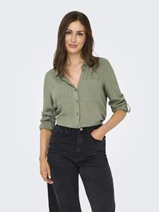 Only Asmin-siesta ls linen bl shirt army
