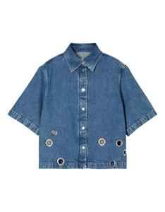 Closed Short sleeve denim shirt blouses c94095-18s-we