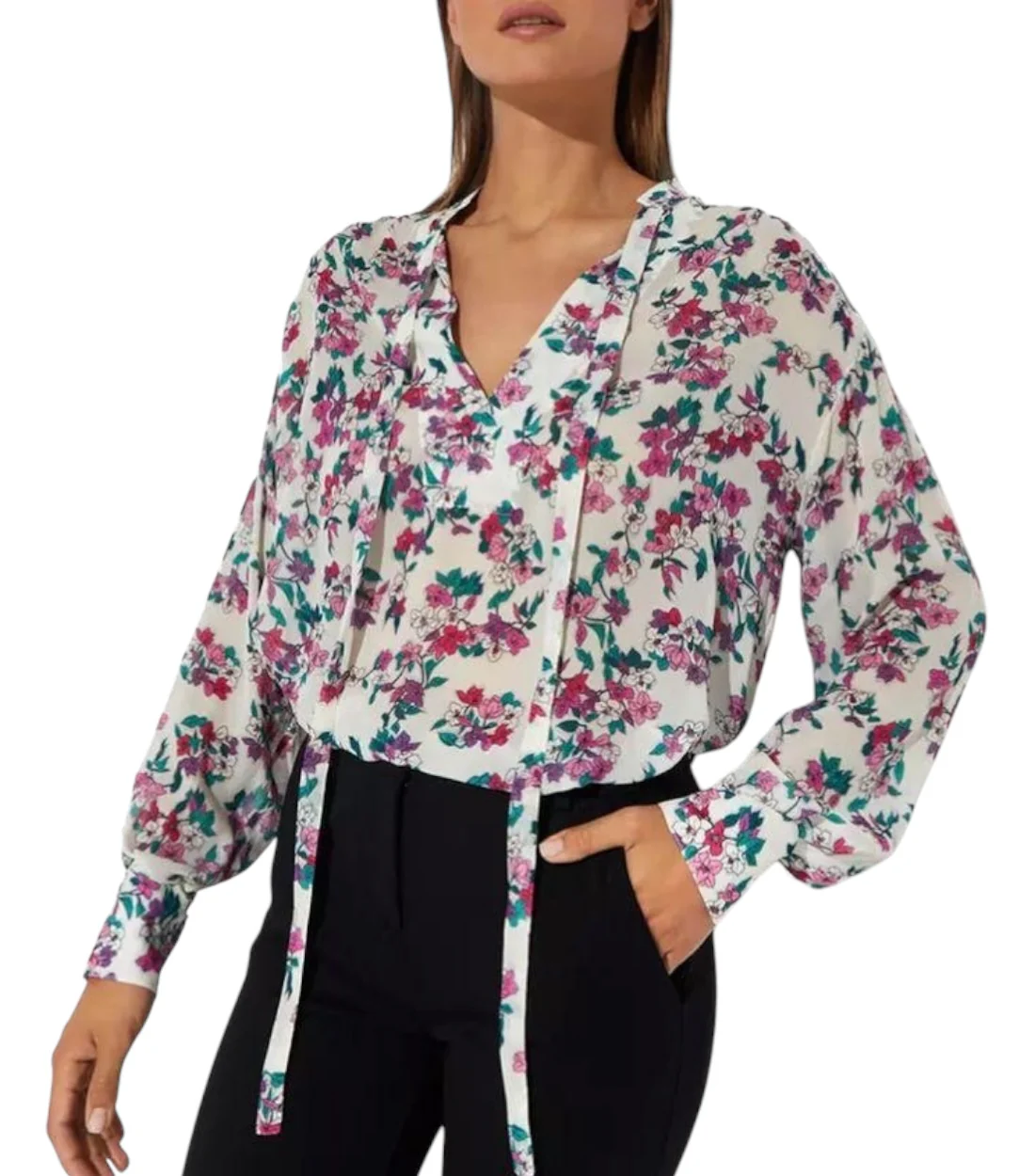 Pinko Bloemige viscose trui