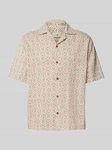 Jack & Jones jprbluvincent print resort s/s shir 12273289 oatmeal