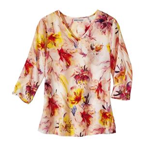 Atlas for Women Dames bloemencrepe blouse