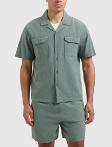 Pure Path Regular fit shortsleeve shirts faded green