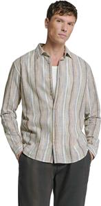 No Excess Shirt slub multi coloured stripes blue