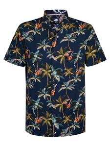 Petrol Industries Heren overhemd m-1050-sis441 5178 navy blue
