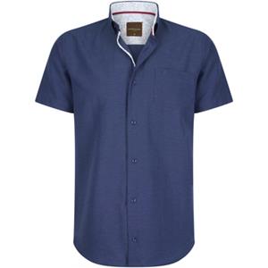 Cappuccino Italia Overhemd  Korte Mouw Navy