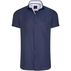 Cappuccino Italia Overhemd  Short Sleeve Blouse Navy