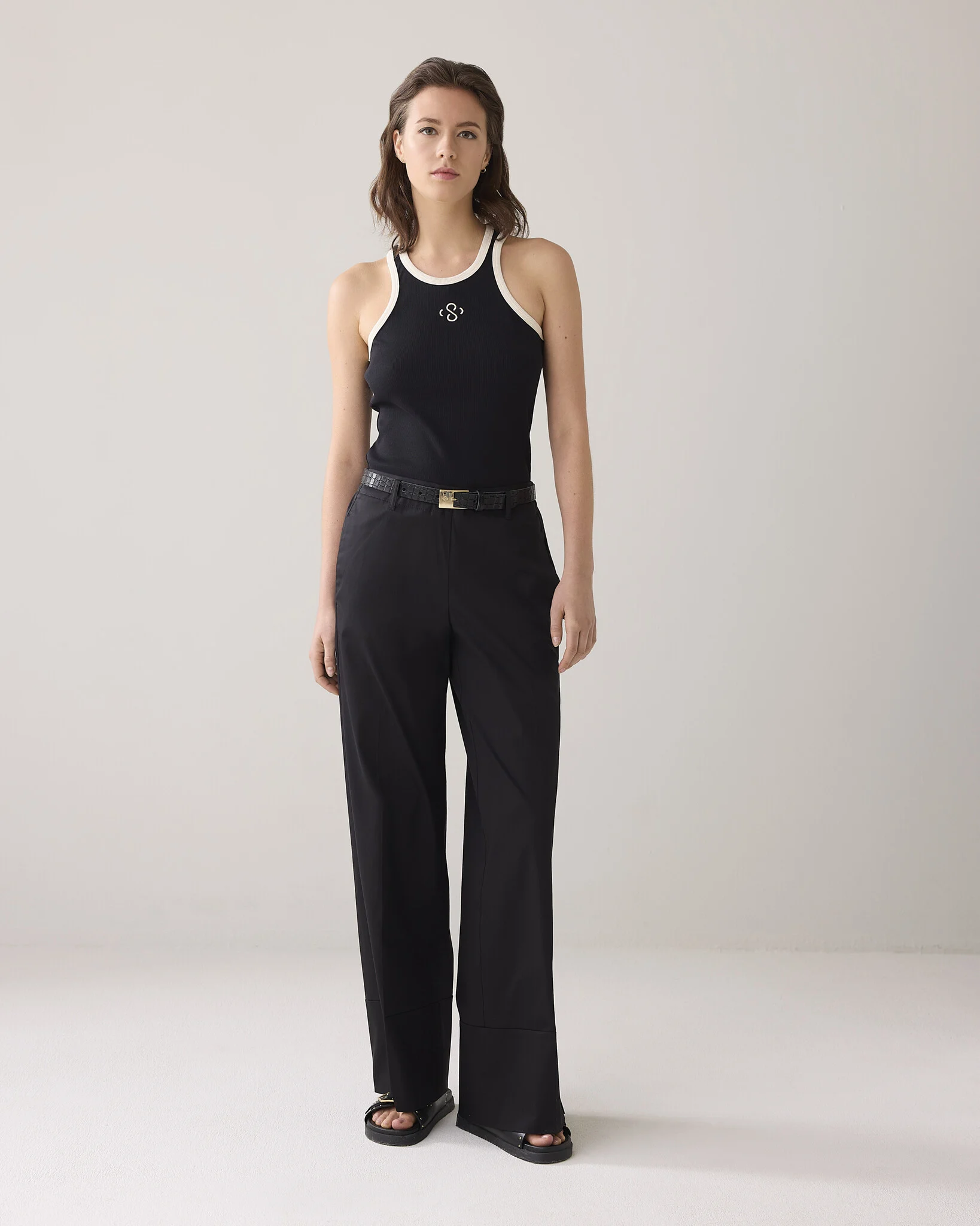 Summum 4s2809-11816 990 trousers long cotton stretch black