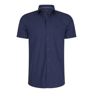 Cappuccino Italia Overhemd Korte Mouw  Korte Mouw Navy