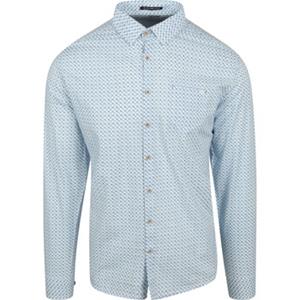 No Excess Overhemd Lange Mouw  Overhemd Print Lichtblauw