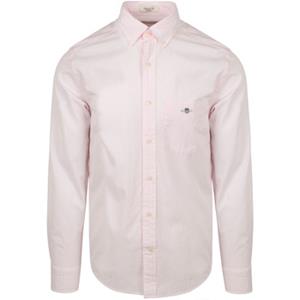 Gant Overhemd Lange Mouw  Poplin Banker Overhemd Streep Lichtroze