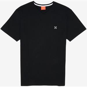 Oxbow T-shirt Korte Mouw  Effen T-shirt met V-hals 4flo geborduurd op de borst TIVE