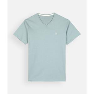 Oxbow T-shirt Korte Mouw  Effen V-hals T-shirt geborduurd 4flo TIVE