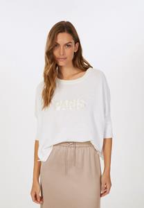 MARC AUREL Pullover mit PARIS Perlenstickerei