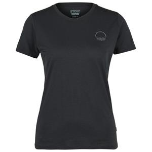 Stoic  Women's Merino155 LaholmSt. Print T-Shirt Sun - Merinoshirt, zwart