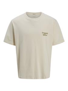 Jack & Jones joracapulco type tee ss crew neck 12277559 antique white
