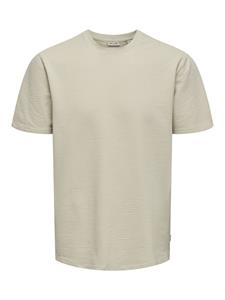 Only & Sons onskian life reg seersucker ss tee 22028692 silver lining