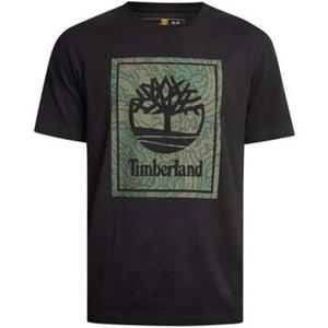Timberland T-shirt Korte Mouw  T-shirt met Camo Box-logo