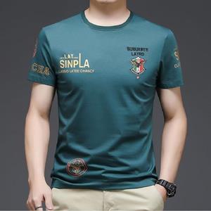 VantaGoods Heren Koreaans Slim Fit Zomer Korte Mouw Bedrukt T-shirt XL (105-125 lbs)