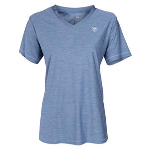 Ariat Dames T-Shirt Laguna Logo Short Sleeve, coastal fjord