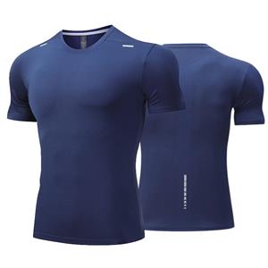 VantaGoods Lulu snel drogend sportshirt voor heren - elastisch, ademend, grote maat, ronde hals, korte mouwen, aangepast logo. XL