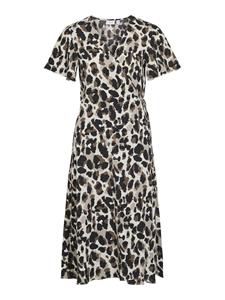 Vila vilovie s/s wrap midi dress noos 14059666 birch
