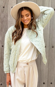 The Musthaves Roses Bomber Jacket Mint