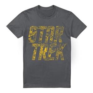 Star Trek Mens Schematic Logo T-Shirt M houtskool