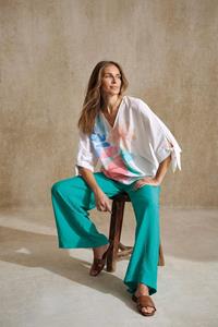 Mayerline Vleermuisblouse Met Handgeschilderde Look