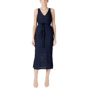 Vila Korte Jurk  Viamalina V-Neck S/L Midi/Pb 14104109