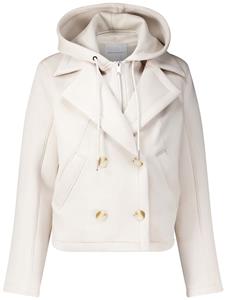 Rino & Pelle double breasted jacket with detachable hood collar jennifer.7002521 10811 fog grey