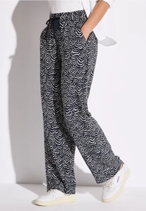 Street One Broek met gedessineerde Wide Legs
