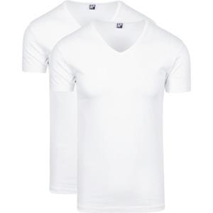 Alan Red T-shirt  Oklahoma T-shirt Stretch Wit (2pack)