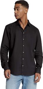 No Excess Shirt solid with linen black