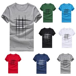 Ximalaya Ramidos Heren Afdrukken Tees Shirt Korte mouw T-shirt Katoen Casual blouse M zwart