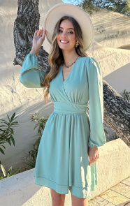 Jurkjes Strik Detail Jurk Ivy Mint