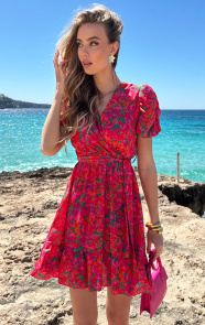 Jurkjes Print V-hals Jurk Sienna Multicolor