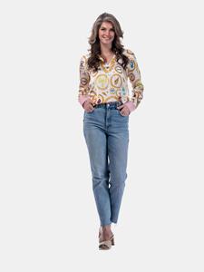 Mucho Gusto  blouse grazie barok wit cirkelprint