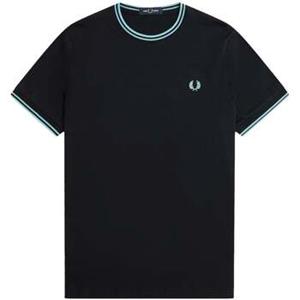 Fred Perry T-shirt  Twin Tipped T-Shirt Navy/Mint Blue