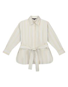 Olaf Hussein Stripe tie shirt ls blouses w200304