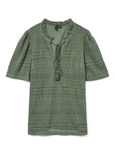Vero Moda Vmhoney lace ss tassel top army