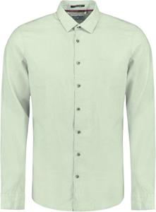 No Excess Shirt solid with linen mint